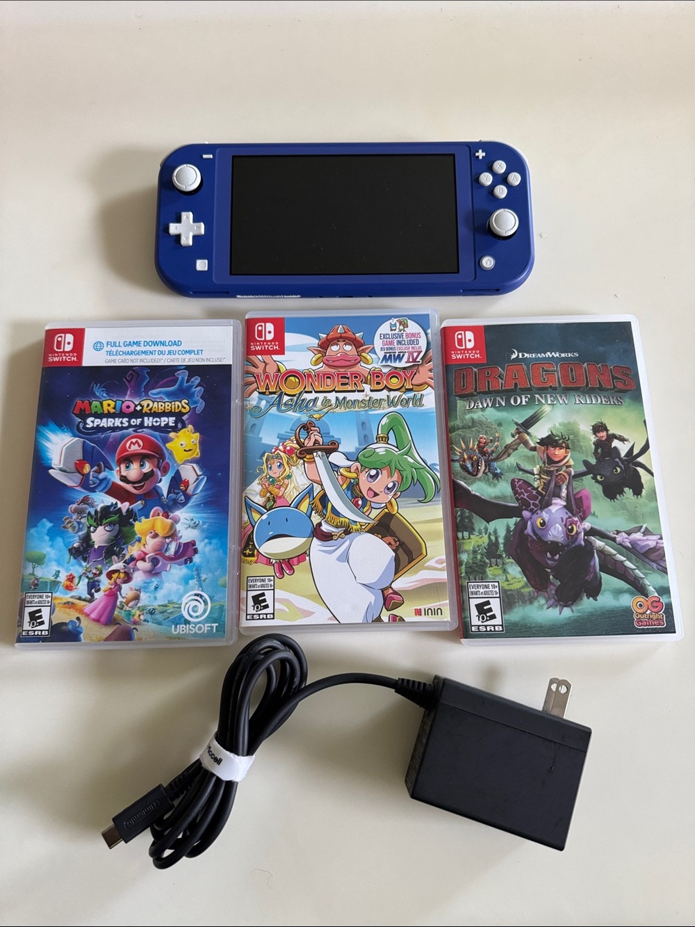 Nintendo Switch Lite 3 Games Mario 128gb Sandisk Bundle